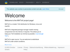 'miktex.org' screenshot