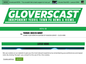 'gloverscast.co.uk' screenshot