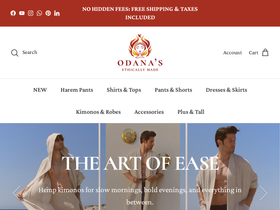 odanas.com homepage screenshot