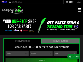 'carparts2u.com.au' screenshot