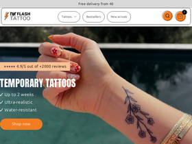 The Flash Tattoo homepage screenshot