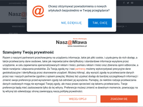 'naszamlawa.pl' screenshot