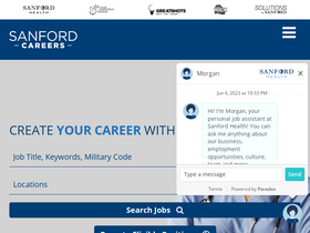 'sanfordcareers.com' screenshot
