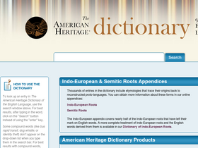'ahdictionary.com' screenshot
