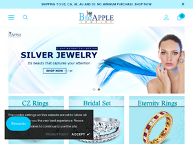 Blue Apple Jewelry homepage screenshot