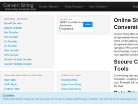 'convertstring.com' screenshot