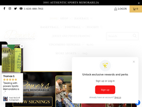 Powers Sports Mem homepage screenshot