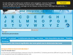 'dictionnaire-reve.com' screenshot