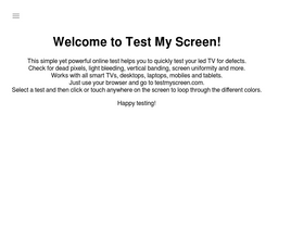 'testmyscreen.com' screenshot