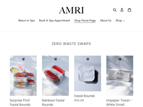 amriboutique.com homepage screenshot