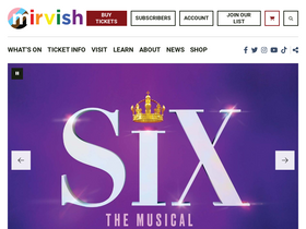 'mirvish.com' screenshot