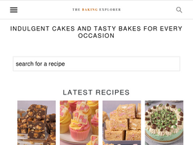 'thebakingexplorer.com' screenshot
