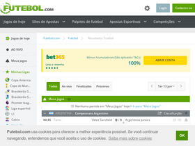 'futebol.com' screenshot
