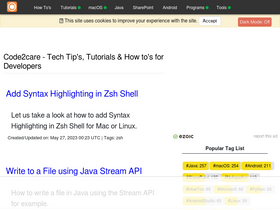 'code2care.org' screenshot