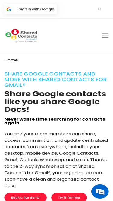 getsharedcontacts.com