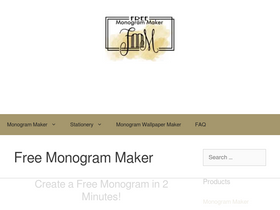 'freemonogrammaker.com' screenshot