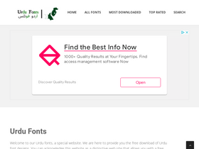 'urdufonts.net' screenshot