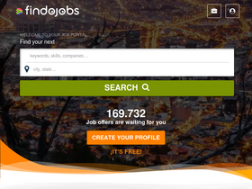 'findojobs.co.za' screenshot