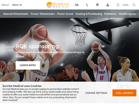 'sunrisemedical.com' screenshot