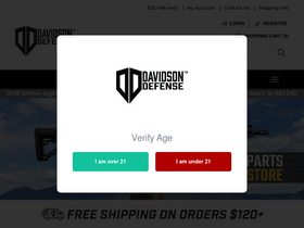 'davidsondefense.com' screenshot