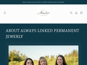 alwayslinkedpermanentjewelry.com homepage screenshot