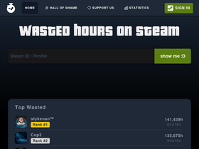 'steamtime.info' screenshot