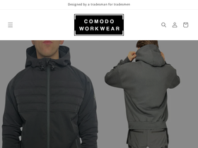 Comodoworkwear homepage screenshot