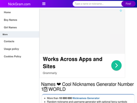 'nickgram.com' screenshot