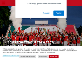'scbraga.pt' screenshot
