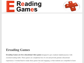 'ereadinggames.com' screenshot