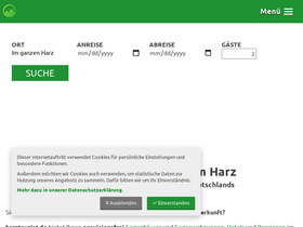 'harztourist.de' screenshot