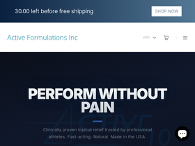 activeformulations.com homepage screenshot