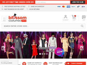 'blossomcostumes.com.au' screenshot