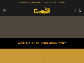 'gorillagrowtent.com' screenshot