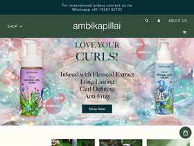 ambikapillai.in homepage screenshot