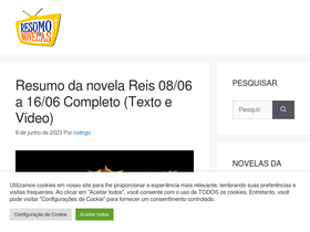 'resumonovelasbr.com.br' screenshot