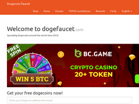 'dogefaucet.com' screenshot