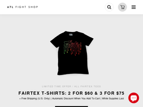 atlantafightshop.com homepage screenshot