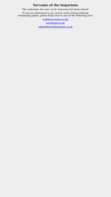 servantsoftheimperium.com