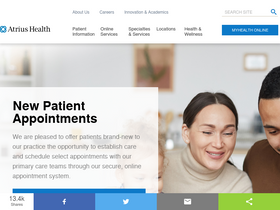 'atriushealth.org' screenshot