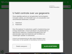 'unisportstore.nl' screenshot