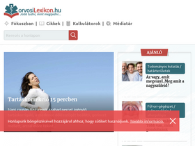 'orvosilexikon.hu' screenshot