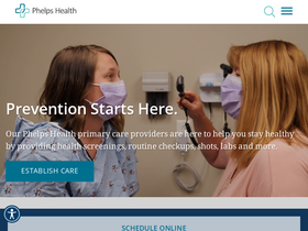 'phelpshealth.org' screenshot