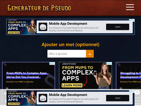 'generateur-de-pseudo.fr' screenshot