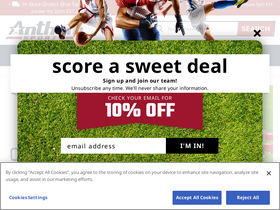 'anthem-sports.com' screenshot