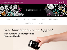 Butterlondon homepage screenshot