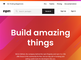 'npmjs.org' screenshot