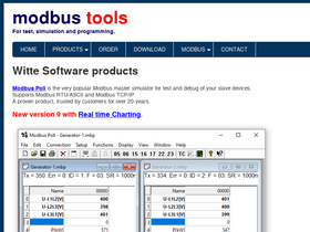 'modbustools.com' screenshot