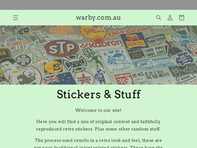 warby.com.au homepage screenshot