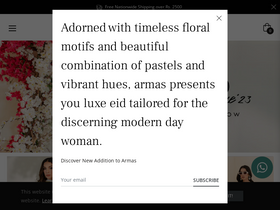 'armasclothing.com' screenshot